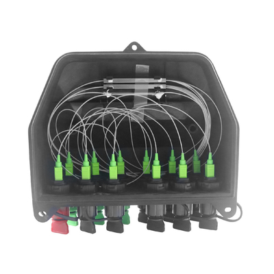Black ABS Fiber Optic Distribution Box with SC Connectors for 1*12 Splitter